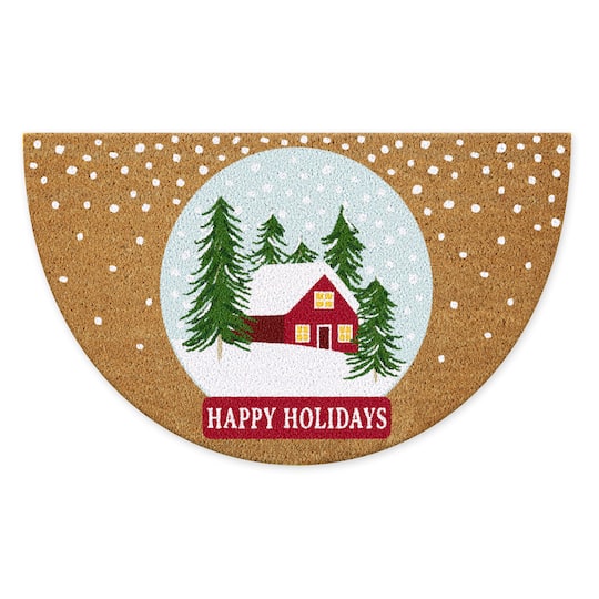 DII&#xAE; Happy Holidays Snowglobe Doormat